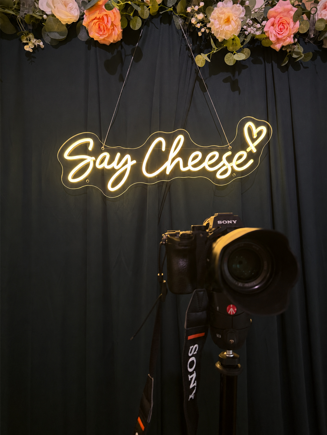 Cheesy Studio event setup with custom backdrops